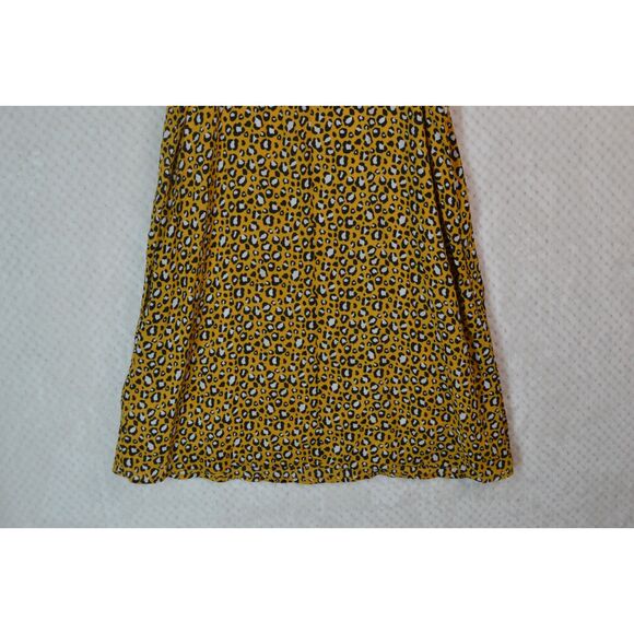Willow Root Women's Small Yellow Leopard Print Spaghetti Strap Dress - Picture 13 of 16